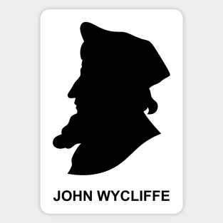 Silhouette of the Christian reformer and preacher John Wycliffe Magnet